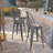 Lincoln 30" High Clear Coated Barstool with Back and Wood Seat