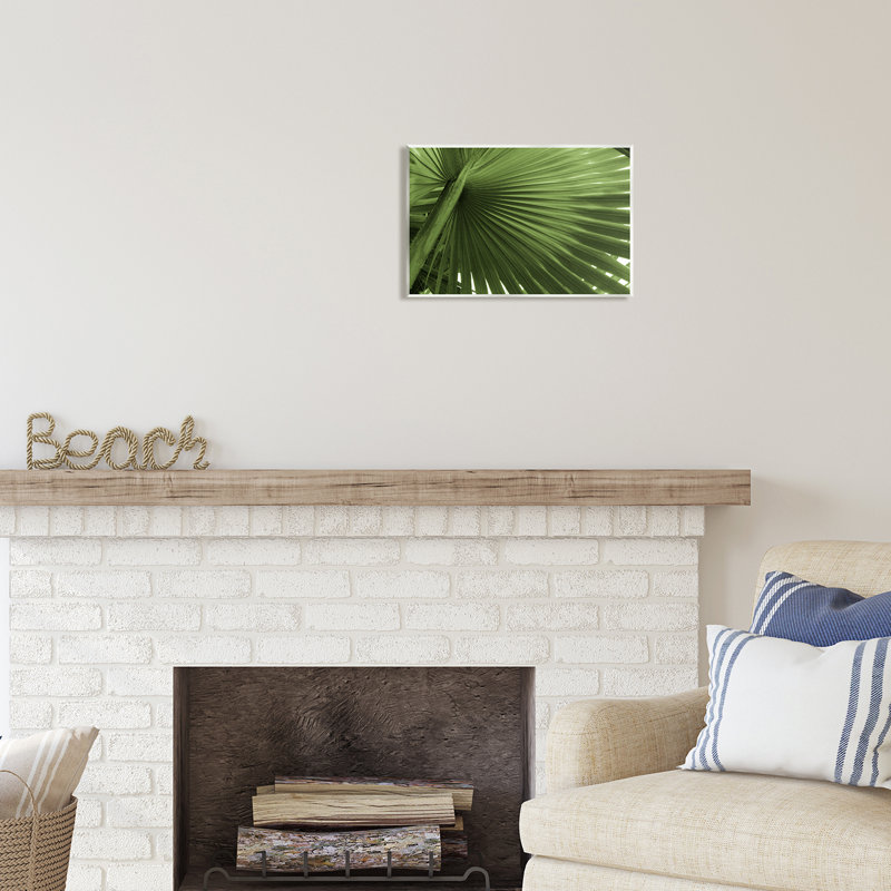 Green Tropical Leaf Botanical MDF Wood Wall Art Plaque