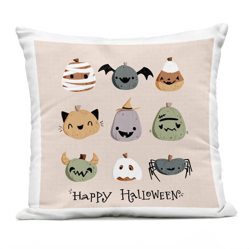 Joli coussin d'Halloween pour l'extérieur, imprimé par Sarah Hickman