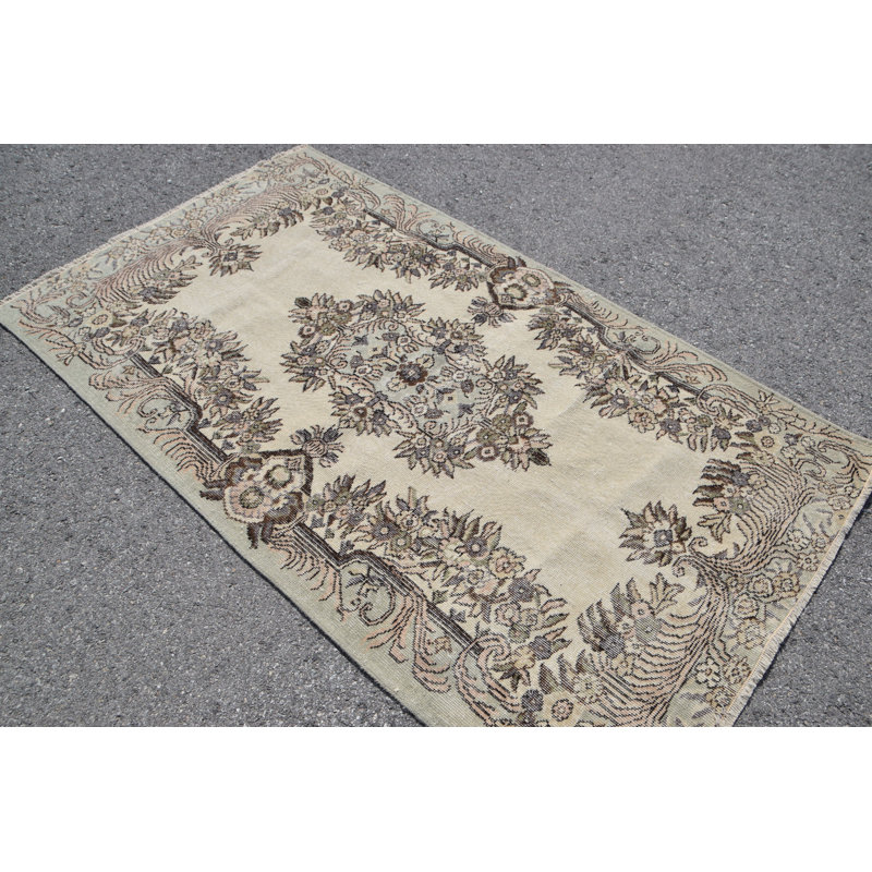 Tapis beige rétro vintage idéal pour la cuisine, le salon, le bureau et la chambre à coucher