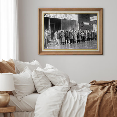 «Great Depression», œuvre d'art photo noir et blanc, photos de salon, impression sur toile encadrée.