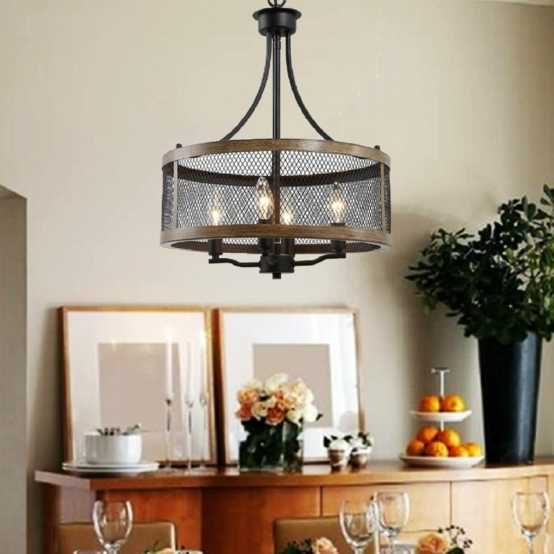 Ninh 4 - Light Dimmable Drum Chandelier