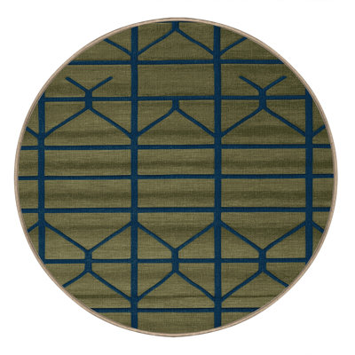 Machine Washable Trellis Brown Area Rug