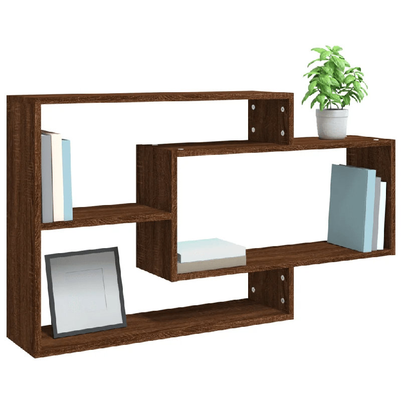 Wall Shelf 104x20x58.5 cm Engineered Wood, Brown Oak