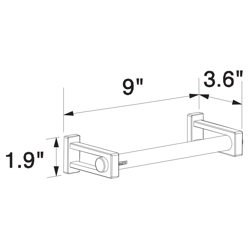 Frame 8" Towel Bar, Polished Chrome