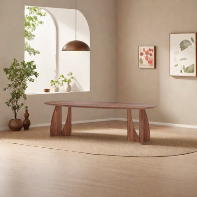Oak wood dining table