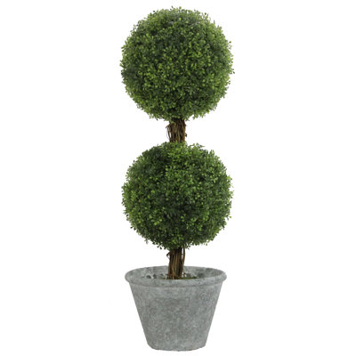 21.5 " H Faux Boxwood Topiary