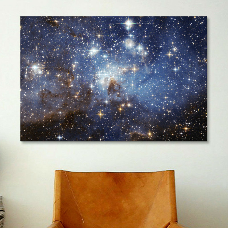 « astronomie » et « space », art sur toile, H 18 po x l 26 po x P 1,5 po, Toile tendue