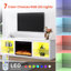 Meuble télé 66 po pour téléviseur de 75 po ou moins, console multimédia avec lumières DEL et foyer électrique-1571258218