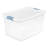 Sterilite 64Qt Latching Box Stackable Storage Container with Lid, White, 12 Pack