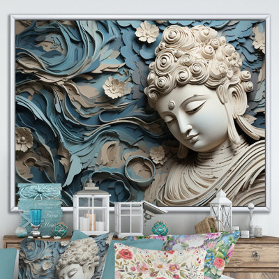 Religious Buddhism Statue I On Canvas Print