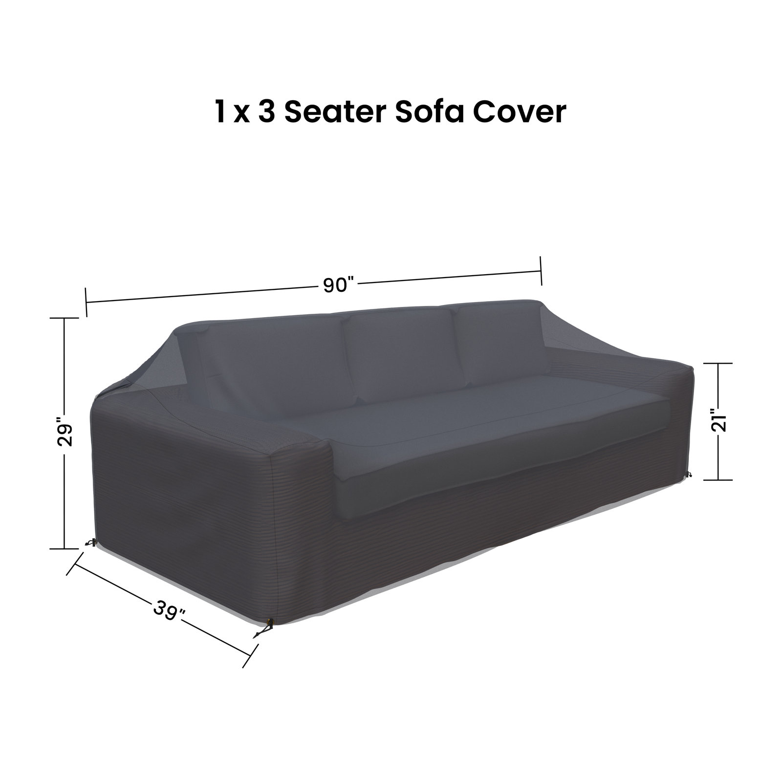 3-Seater Outdoor Patio Sofa Cover
