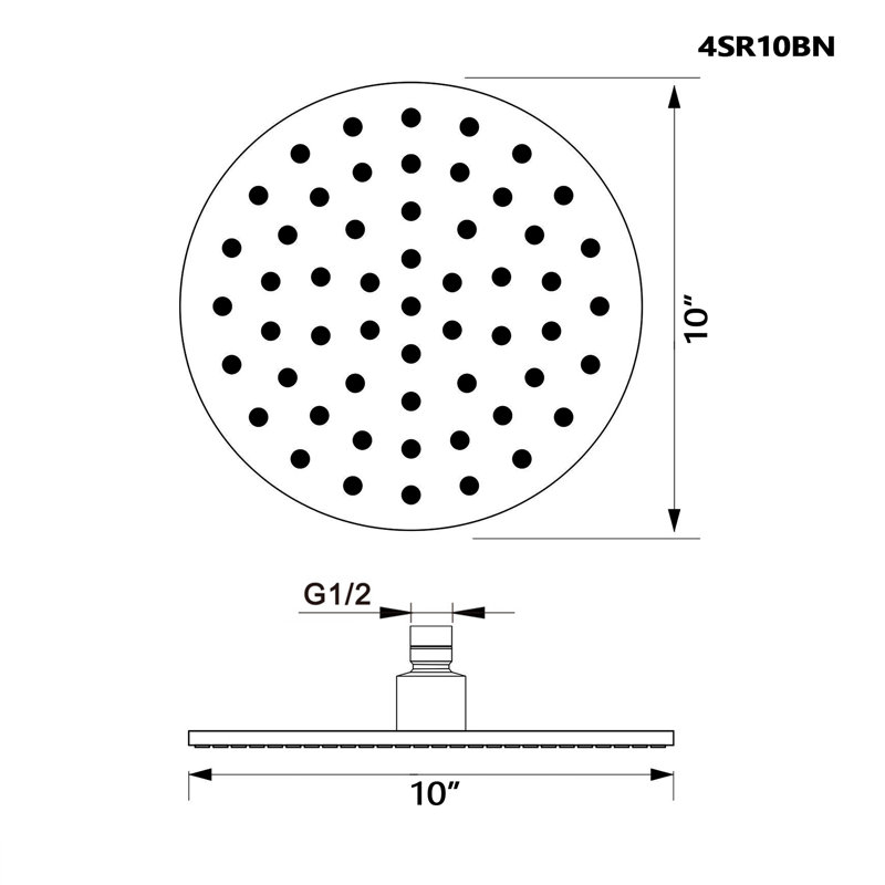 Rain Rain Shower Head 1.8 GPM GPM, Brushed Nickel