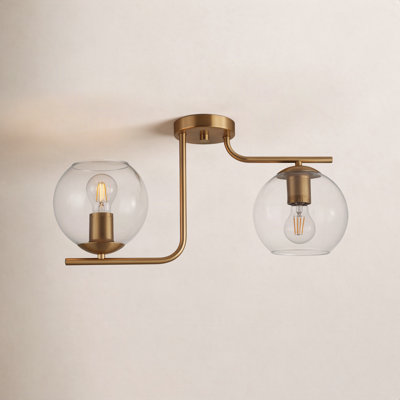 Bedonia Glass Semi Flush Mount