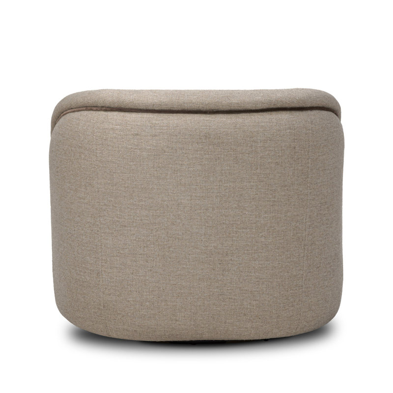Laurrey Swivel Chair-Monte Navy, Alcala Taupe Polyester Blend