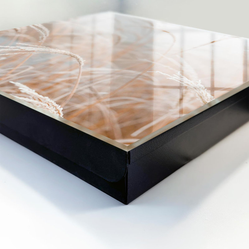 Key storage cabinet, Opens to the left, 30x30x5, Black, The delicacy of the ears in warm tones, 