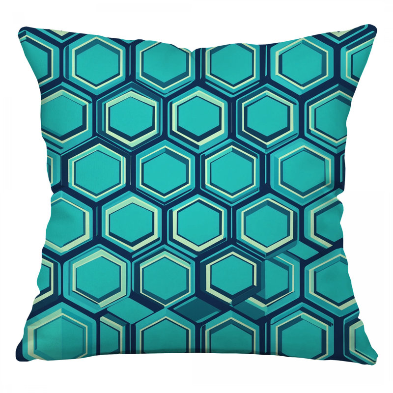 Coussin Hexagons, Carré 14 po