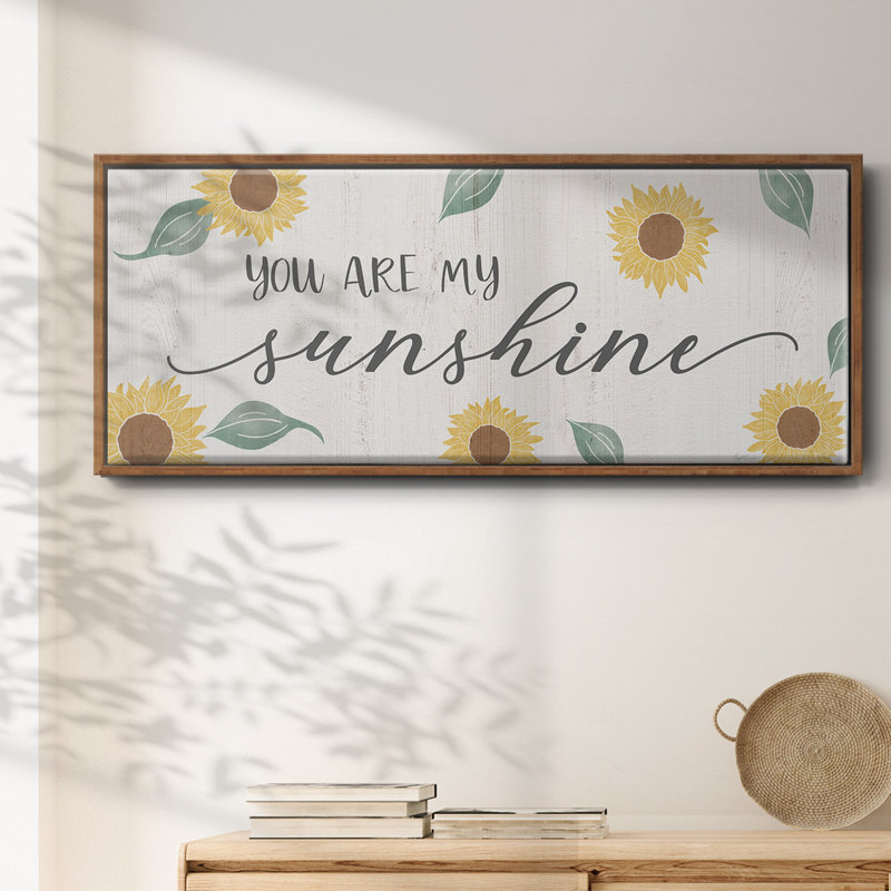 «You Are My Sunshine», toile encadrée, H 24 po x l 60 po
