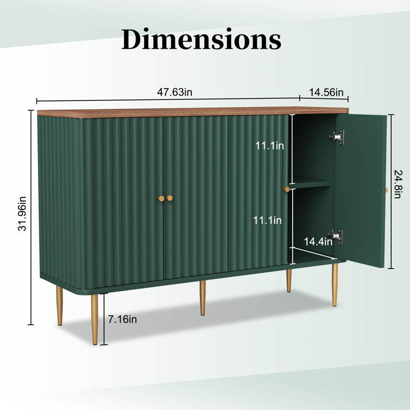 Armoire d'appoint 48 "Modern, Vert