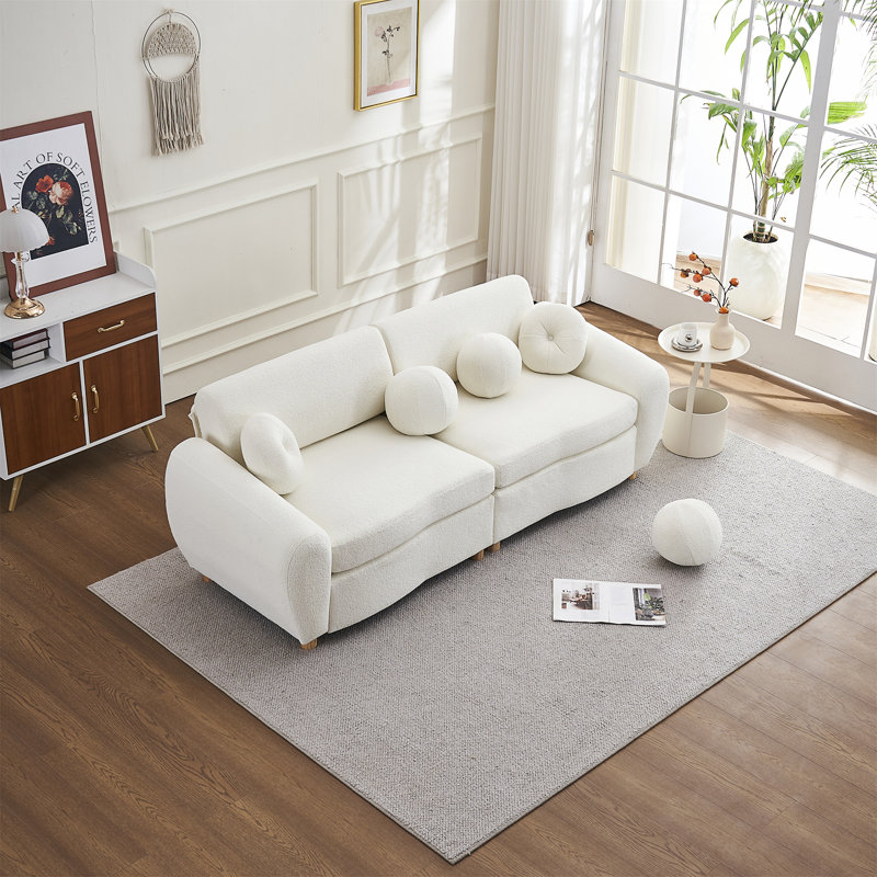 Canapé moderne pour le salon, Chenille blanche