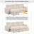 Upholstery Sleeper Sectional Sofa With Storage Bags And 2 Cup Holders  On Arms-589698839