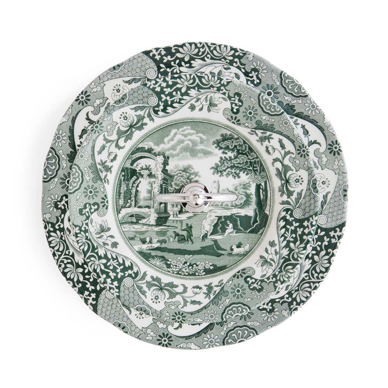 Heritage Green Italian 2 Tiered Cake Stand