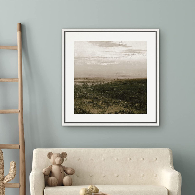 Peinture sur toile, cadre flottant, H 24 po x l 24 po x P 1,5 po, Blanc