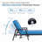 3Pc Chaise Lounge Set Black Outdoor Aluminum Patio Furniture , 2 Chaise & 1 End Table With Modern Tapered Feet Pneumatic Adjustable Backrest For Effortless Reclining Wheels Sunbrella Cushion Ember