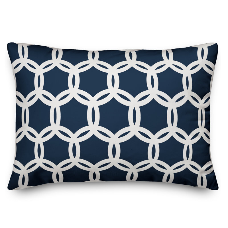 Geometric Throw Pillow, Navy