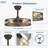 20" Caged Ceiling Fans with Remote App Control for Patio Kitchen Bedroom, Farmhouse Flush Mount Ceiling Fan with Lights Reversible 6 Speed  Walnut-719949329-720269349