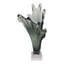 Sculpture Bixler Artistic Agua Splash pour la décoration intérieure - Figurine de statue en verre - Décorations élégantes pour le salon - 16 po, gris et transparent-121450662