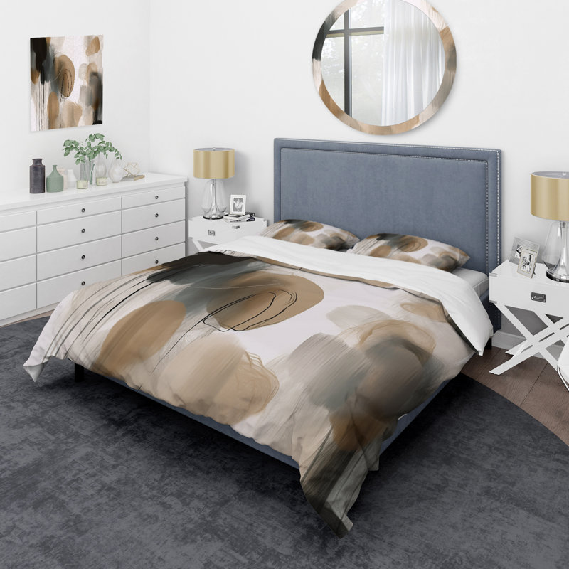Peinture d'un ensemble de housse de couette en microfibre / polyester, Housse de couette simple + 1 taie décorative stan