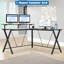 L-Shaped Metal Base Computer Desk