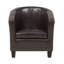 Boles Faux Leather Barrel Chair