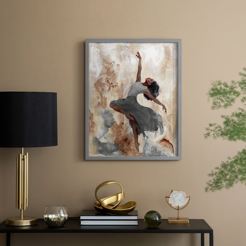 Beautiful Dancer I, reproduction encadrée - bois massif, H 30 po x l 24 po, Gris