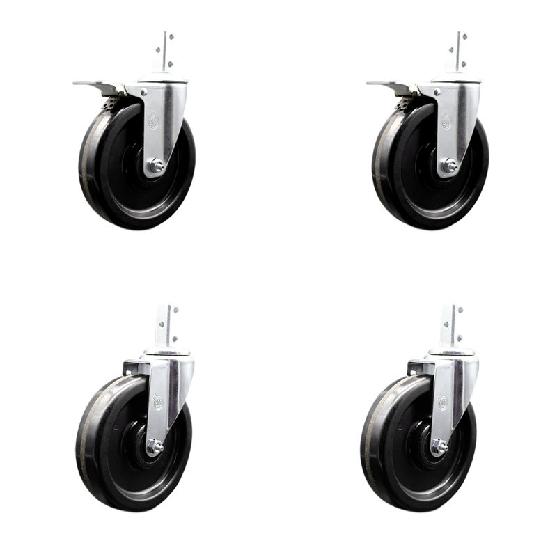 Ensemble de roulettes pivotantes 4 pièces