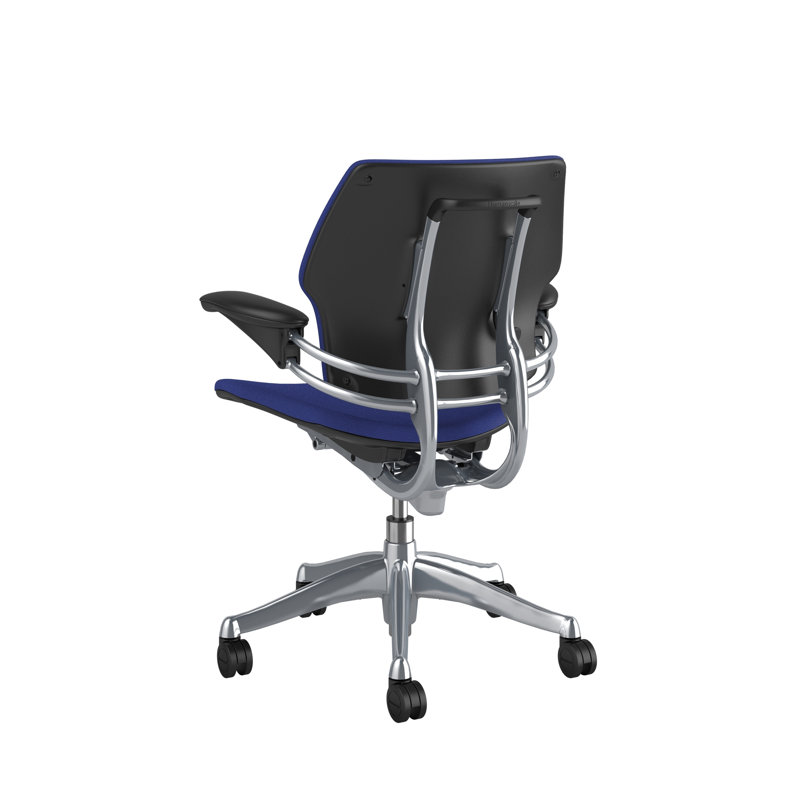 Freedom Task Chair, Polished Aluminum/Graphite, Pumpkin