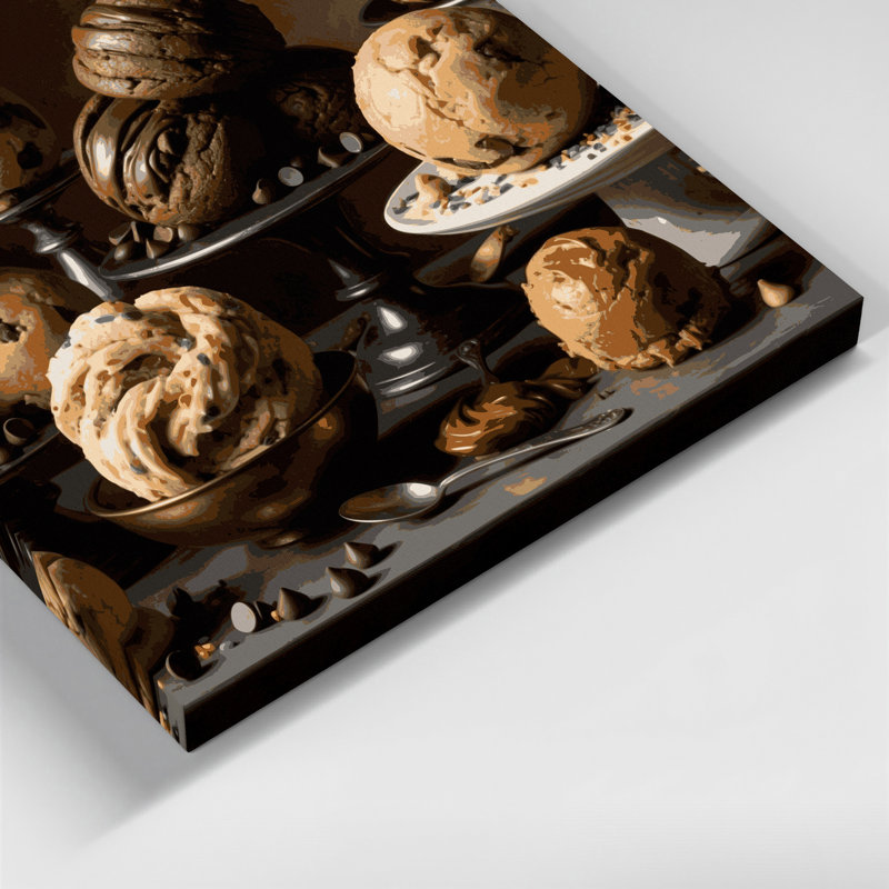 Art mural sur toile, "Desserts", H 12 po x l 12 po