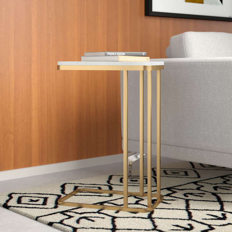 Cemalettin End Table, White