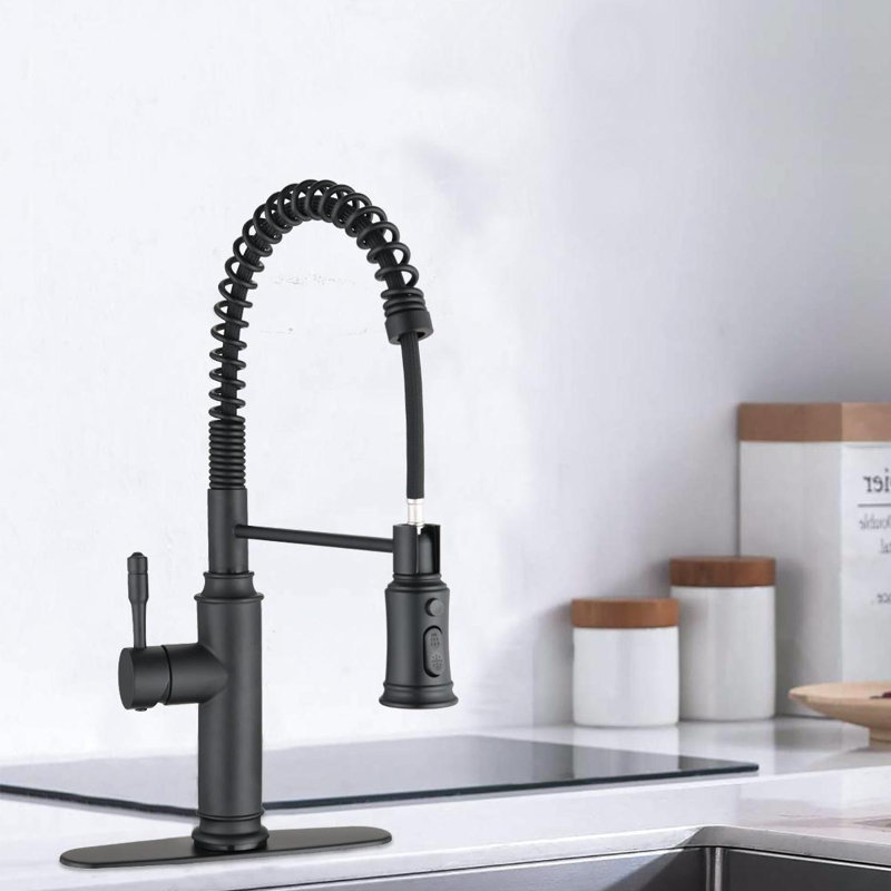 KISRAIS Pull Down Touch Kitchen Faucet, Matte Black