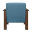 Chaise d'appoint rembourrée en tissu avec finition noyer, durable et confortable pour la décoration moderne-120895831