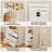 8-21FT Closet system with 12 drawers, 4 shelves and 8 hanging rods