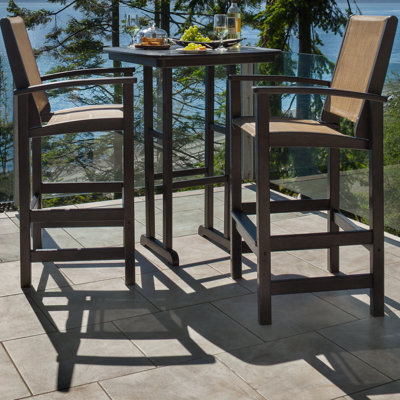 POLYWOOD Coastal 3-Piece Bar Set by POLYWOOD