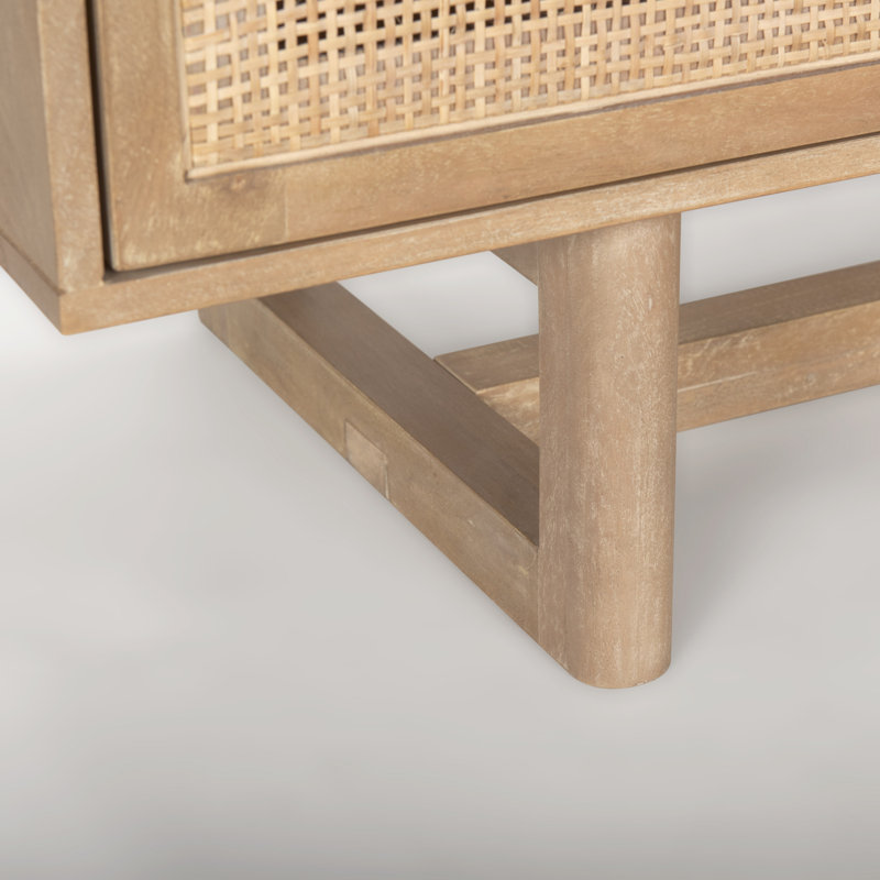 Buffet en bois massif Cinne, Marron clair