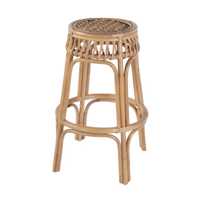 Beachwood Round Rattan Stool by Birch Lane