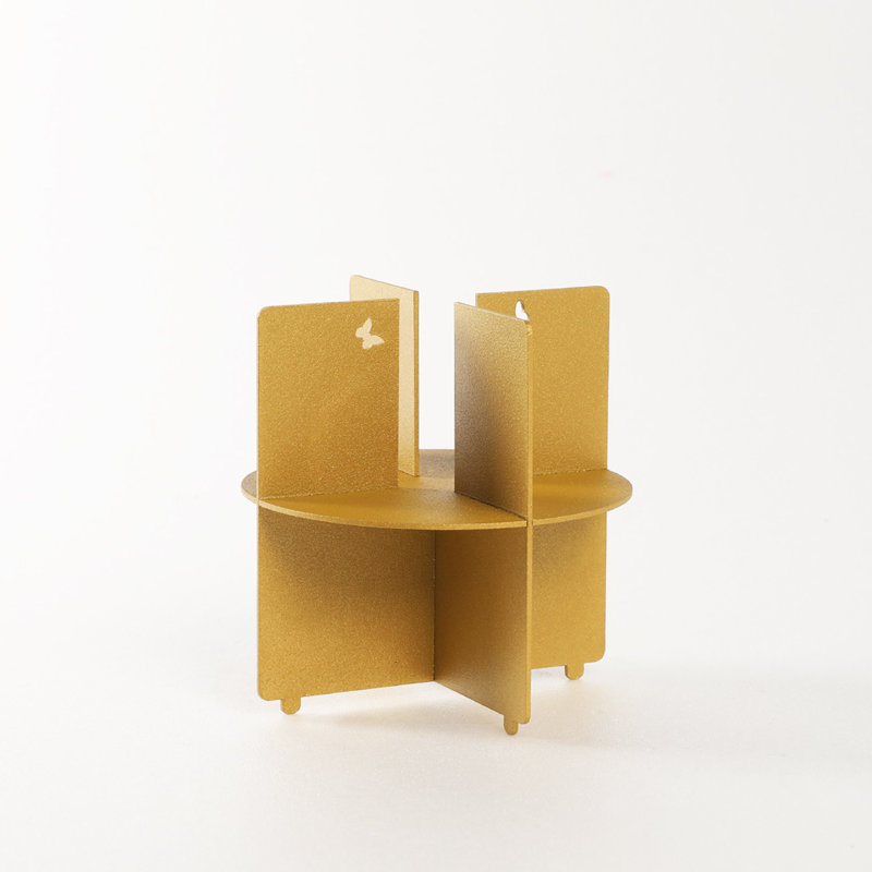 Metal Tabletop Candlestick, Gold