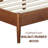 NTC Lupin Solid Wood Platform Bed with Headboard and Silent Slats, Mid-Century Modern Style, 1000 lb Weight Capacity, Effortless Assembly, Queen - Dark Walnut-601158305-598115869