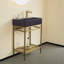 Lofi 24" Freestanding Bathroom Vanity Set with Ceramic Sink, Rectangular Ceramic Console Sink without Faucet, Open Stainless Steel Legs, Storage Shelves-1969858504-1969858505