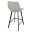 Ensemble de 2 tabourets de comptoir noirs avec revêtement en similicuir gris | Idée de cadeau