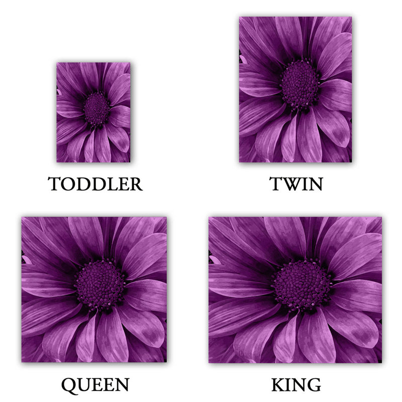 Ensemble de housse de couette Angelina, 1 housse simple + 1 taie standard, Mauve